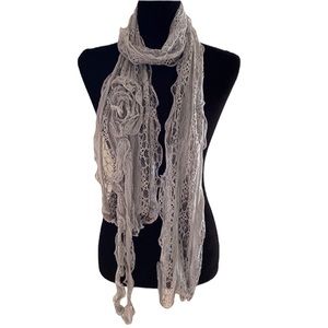 Grey Lace Scarf